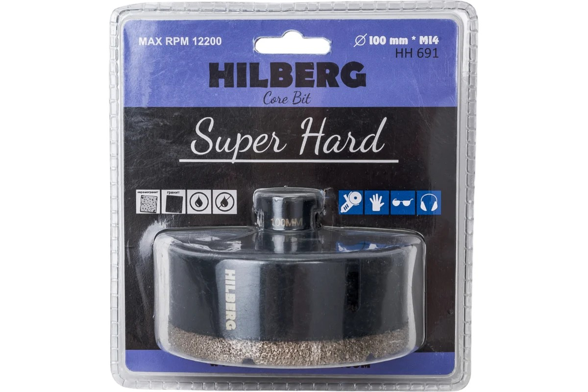Коронка Hilberg  Super Hard 6T, М14 100*35 mm