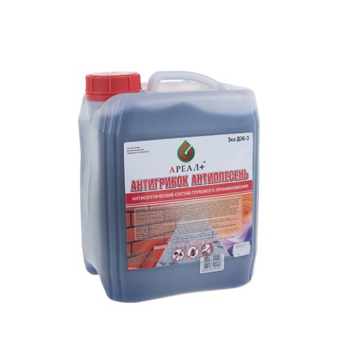 Антисептическая пропитка по бетону Ареал+ Антигрибок, Антиплесень 5 л (03877)