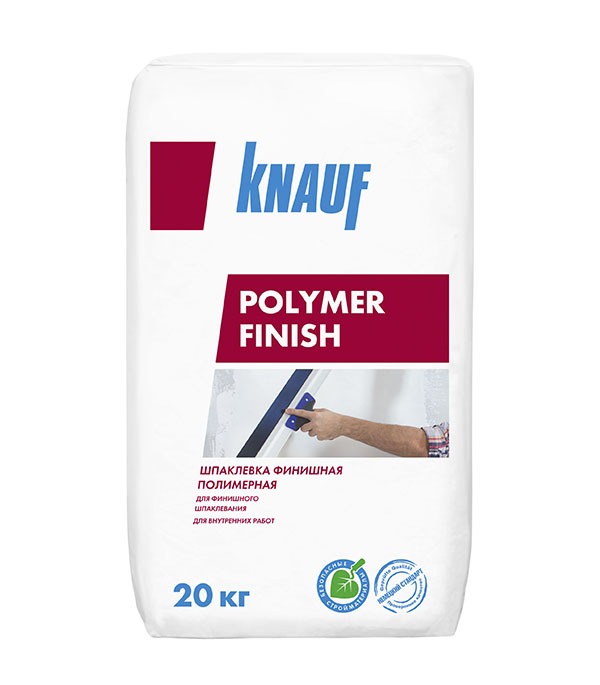 Шпаклевка полимерная Knauf Полимер Финиш для сухих помещений белая 20 кг (01365)