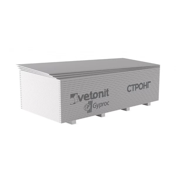 Гипсокартон Vetonit (Gyproc) Стронг Акустик 2500х1200х15 мм звукоизоляционный высокопрочный