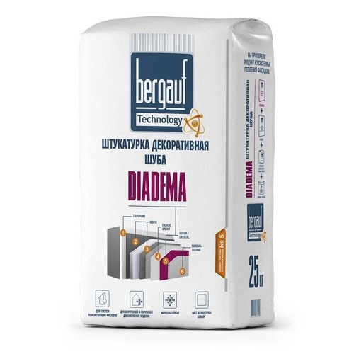 Штукатурка декоративная Шуба Bergauf DIADEMA 25 кг. (01299)