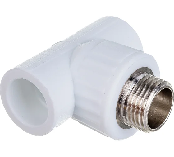Тройник комбинированный 20x1/2' НР полипропиленовый PPR белый