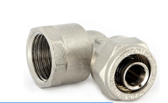 Угол UNI-FITT обжим-В 20 х 1/2, никелированный