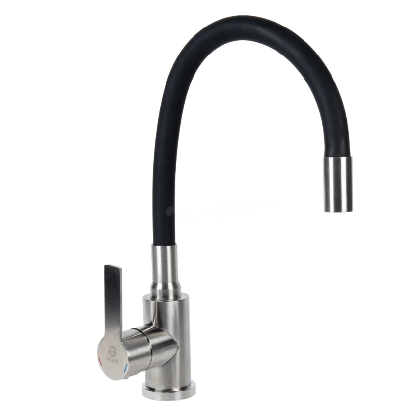 Смеситель для прачечной Agger Easy A3100522 с гибким изливом, сатин матовый