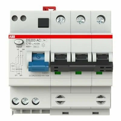 ABB DS203NC AC-C16/0,03A Диф.автомат 