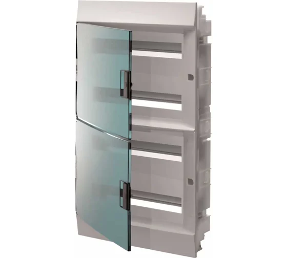 Бокс в нишу ABB mistral41 72 модулей, зеленая прозрачная дверь, c клеммами