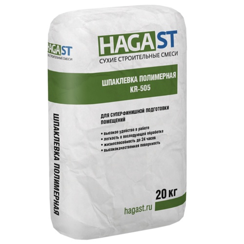 (С) Шпаклевка полимерная HAGAST KR-505 20 кг. (01524)