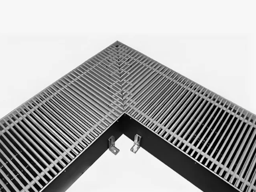 315443 Угловое соединение 90 градусов двух каналов шириной 230мм с роликовой решеткой