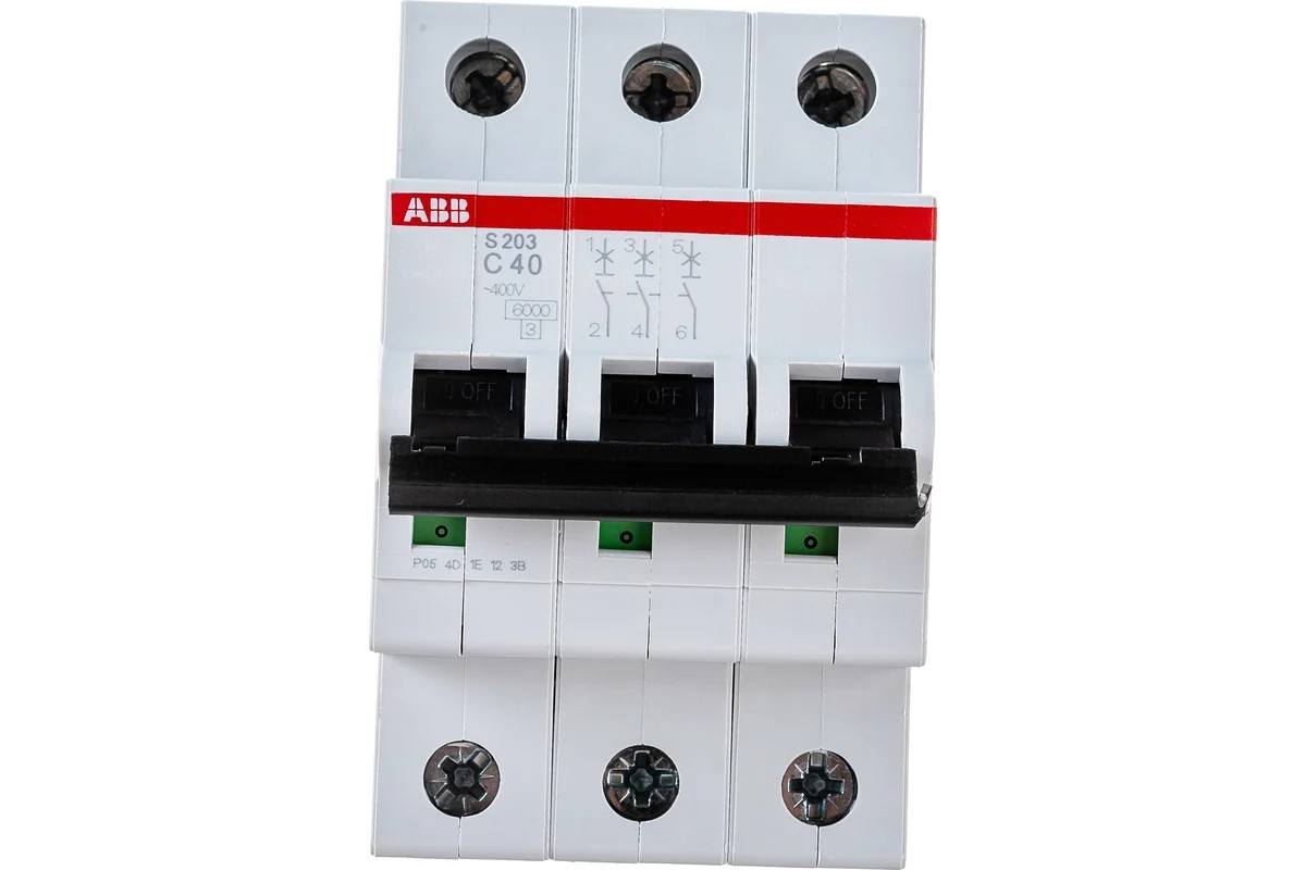 ABB S203 3P 40A, 6kA Автомат. выключ.