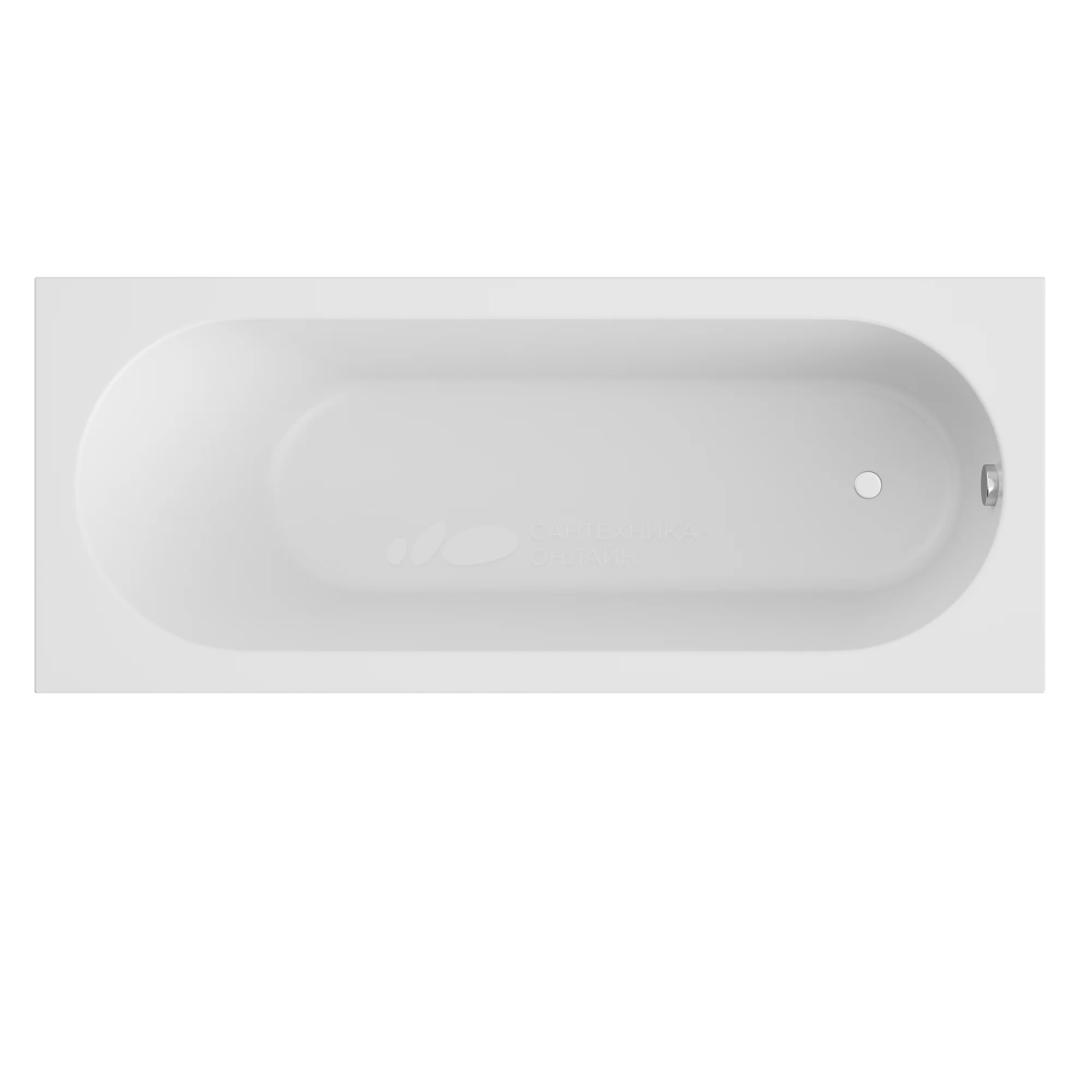 Ванна из искусственного камня 1015943 Олланд 170x70 см, пристенная, на ножках