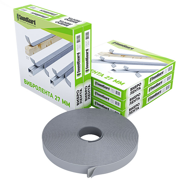 Лента вибродемпфирующая самоклеящаяся SoundGuard 27х4 мм 12м