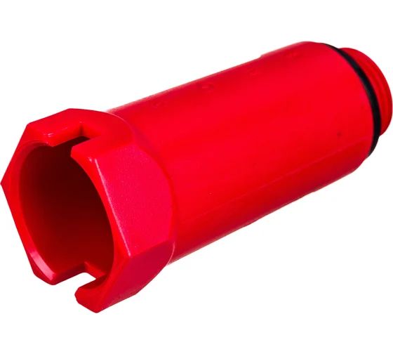 Заглушка монтажная Н 1/2" с прокладкой O-Ring, красная