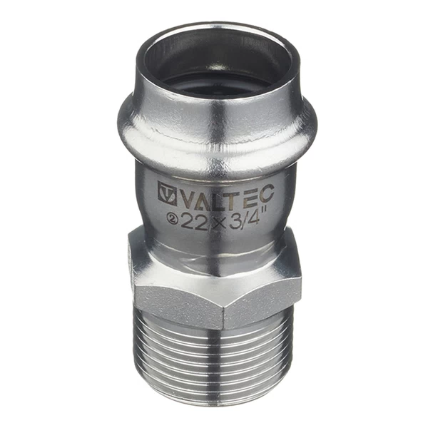 Соединитель Valtec 22х3/4" НР (пресс-фитинги из нерж. стали)
