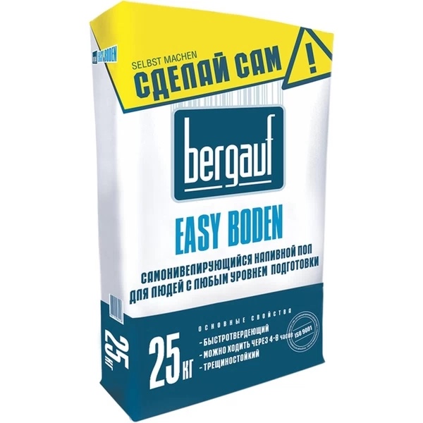 Bergauf Easy Boden 25 кг Самонивелирующийся наливной пол для людей с любым уровнем подготовки