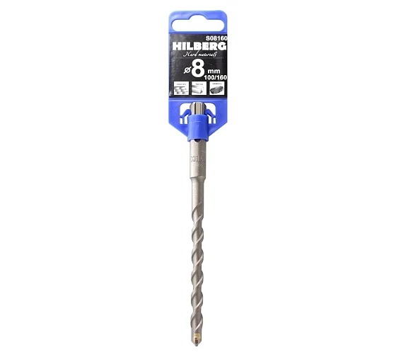 8 Hilberg Бур для перфоратора SDS-plus 8*160(100) мм (1)