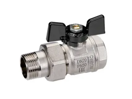 Кран с разъемным соединением НВ 1/2' бабочка NEW JERSEY серия 922 полный проход (00-00022262)