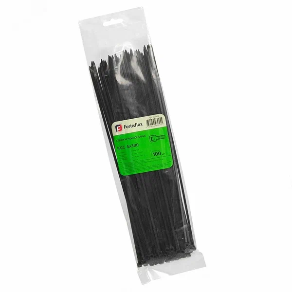 Стяжка нейлоновая КСС 4x300 (черн) (100шт) КВТ