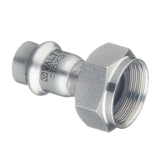 Valtec Press Переходник с накидной гайкой нерж. сталь 15 х 3/4'