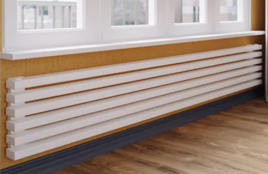 Bronto Plex Z - горизонтальный трубчатый радиатор шириной 1250 мм, нижнее разнесенное подключение 4 / Белый / Нижнее разнесенное / 1180 / до 8 / 1250 / 180 / 85 / 715