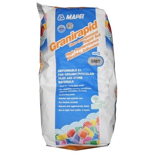 GRANIRAPID часть А, TM MAPEI, цвет серый (25кг), (Россия), Смесь сухая клеевая на цементном вяжущем 2х компонентная класс С2FS1 (02009)