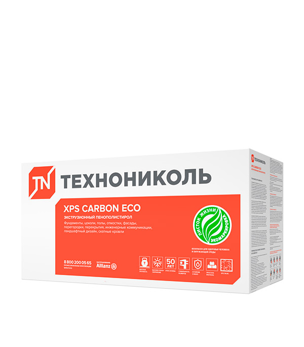 Экструдированный пенополистирол Технониколь Carbon Eco Г4 40х580х1180 мм