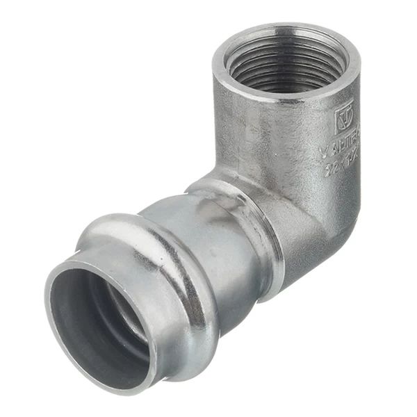 Угольник 90° с вн.р. нерж. сталь 22х1/2"