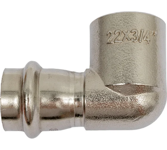 Угольник 90° с вн.р. нерж. сталь 22х3/4"