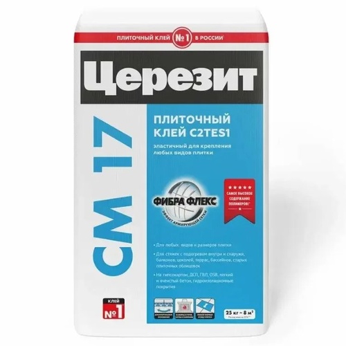 Церезит CM17/25кг Плиточный клей для крупноформатного керамогранита (02073)