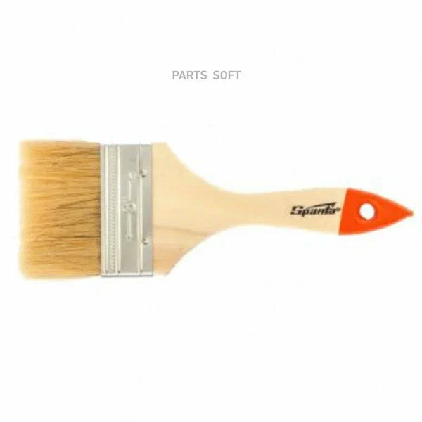 Кисть плоская Slimline 3" (75 мм), натуральная щетина, деревянная ручка// Sparta